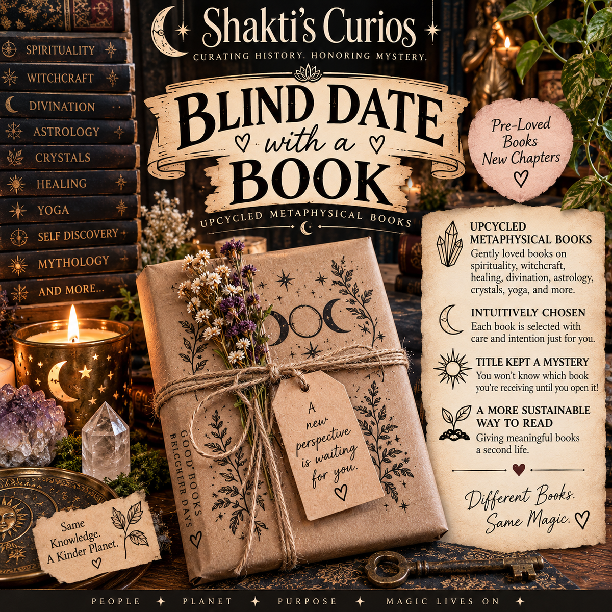 Blind Date with a Book | Upcycled Metaphysical Mystery Book 🔮📚
