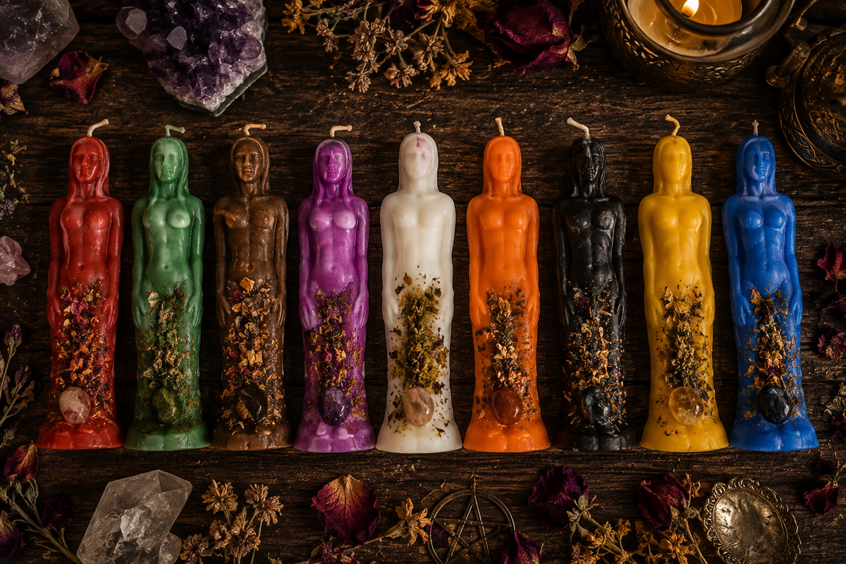 Hand-Poured Dressed Intention Candles | Male & Female Figure Candles