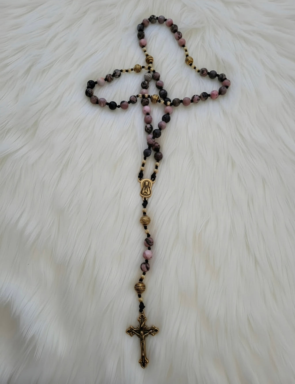 Sacred Love Rhodonite Rosary