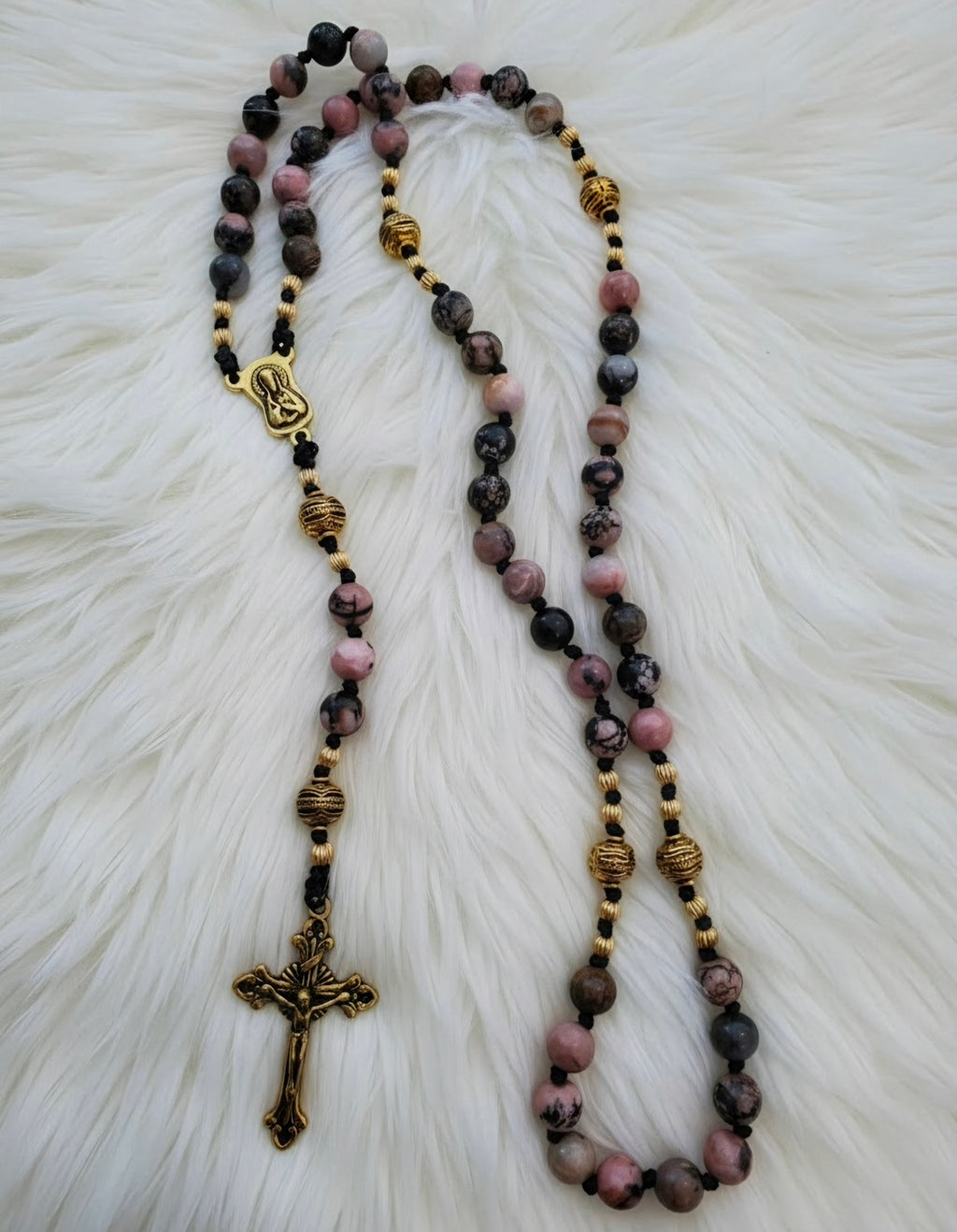 Sacred Love Rhodonite Rosary
