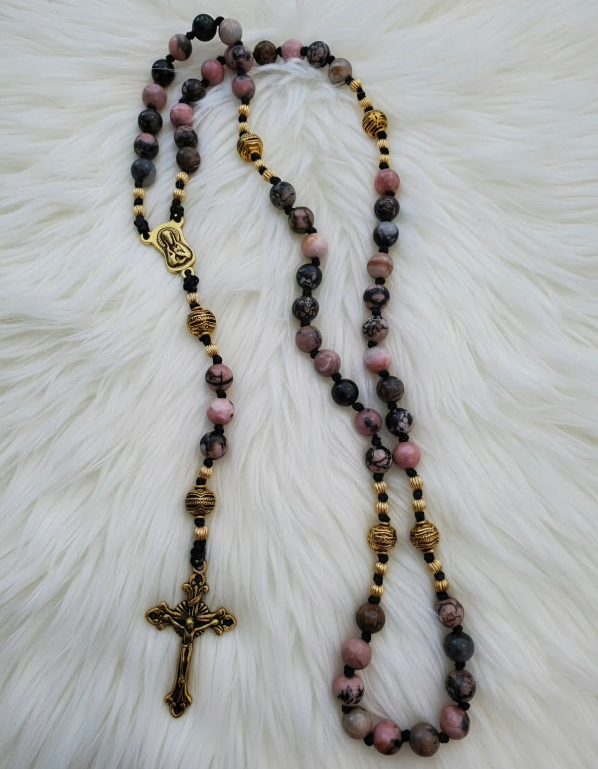 Sacred Love Rhodonite Rosary